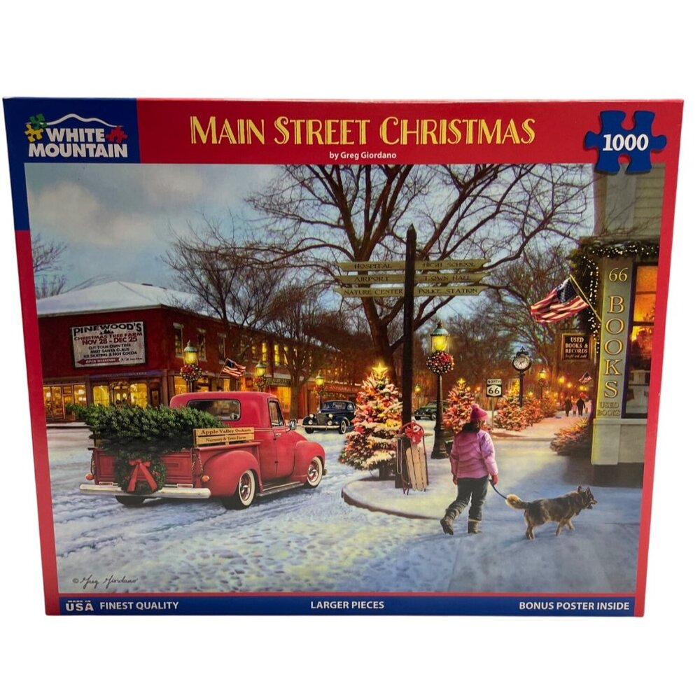 White Mountain Main Street Christmas 1000-Piece Jigsaw Puzzle‎ 24"x30"